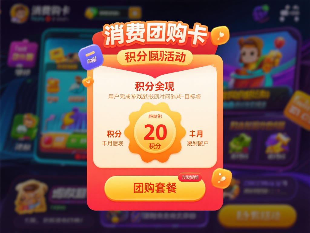 积分返现活动：消费团购卡的用户完成游戏时长目标后即