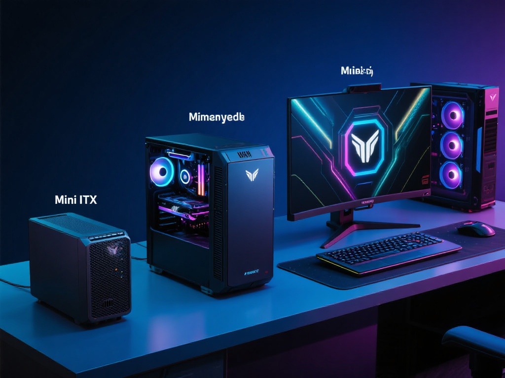 电竞电脑根据屏幕或机身的尺寸，可分为不同类别：小型