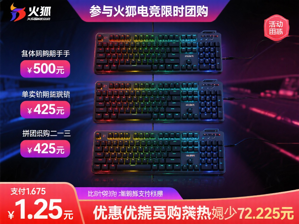 具体来说，假设您正在参与火狐电竞限时团购活动，目标